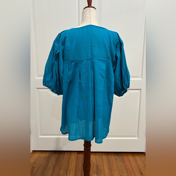 Jazmin Mexican top, hand embroidered.Artisan top. Boho, Hippie, handmade. - Picture 6 of 6